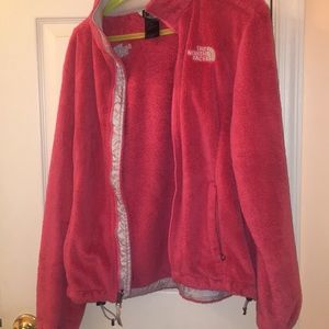 like new peach /pink fleece north face